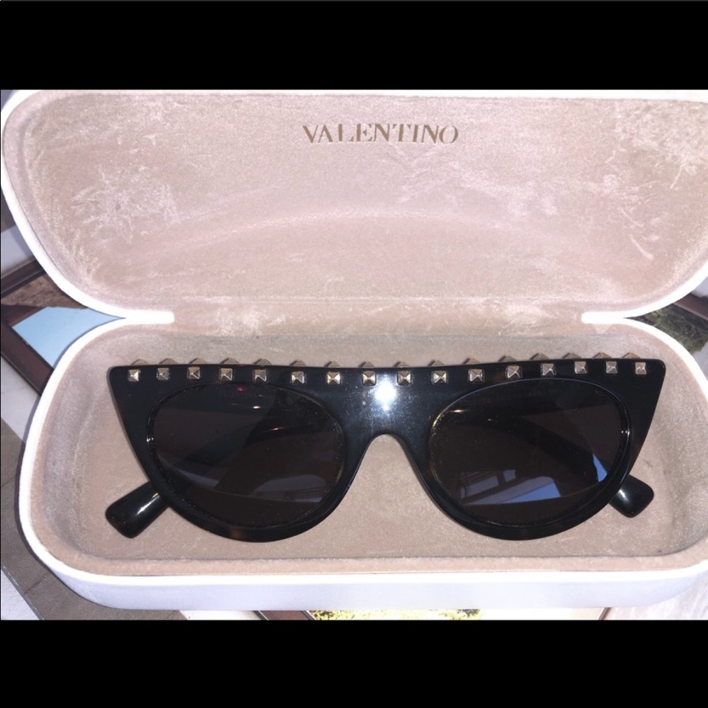 Valentino Cat Eye Studded Sunglasses